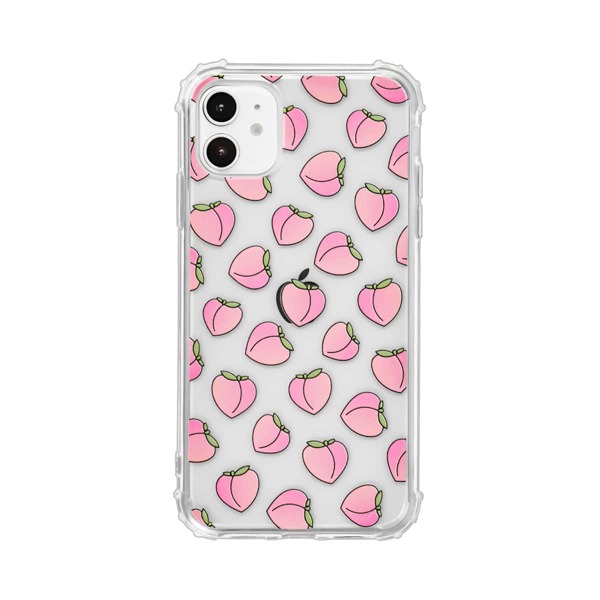 

Peach Print Clear iPhone Case, Multicolor clear