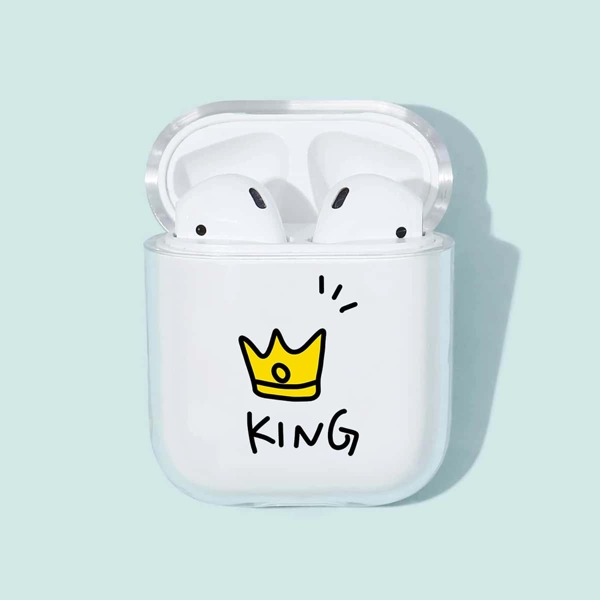 

Cute Crown Clear Airpods Case