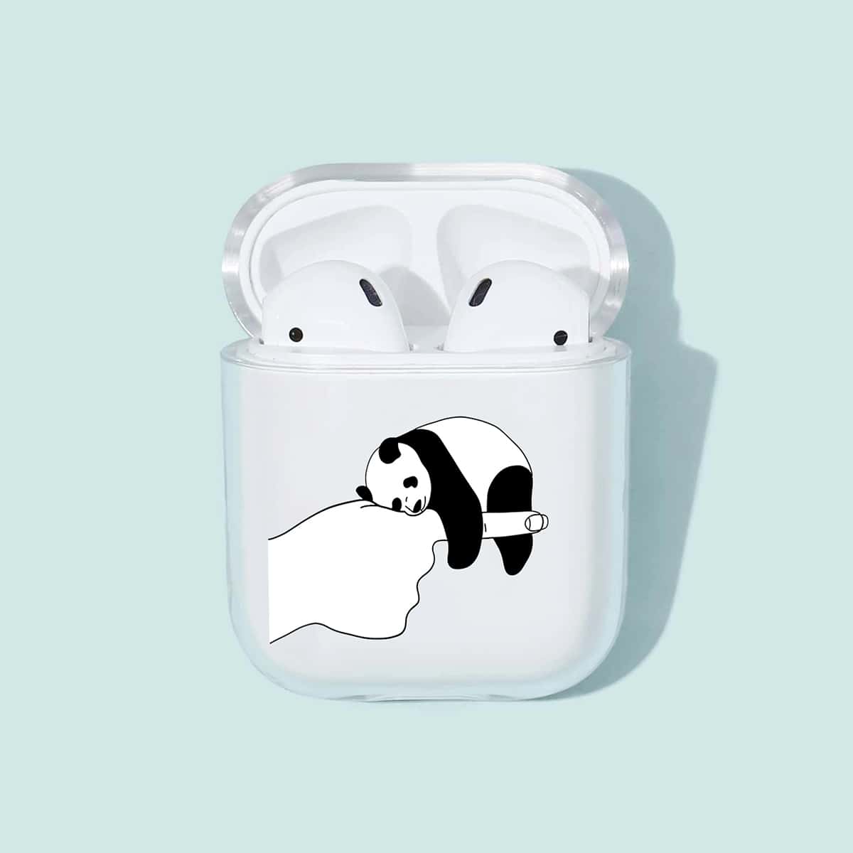 

Panda Pattern Clear Airpods Case