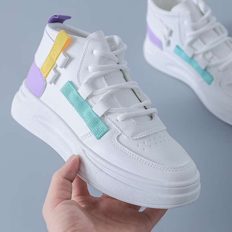 

High Top Lace-up Skate Sneakers, Purple