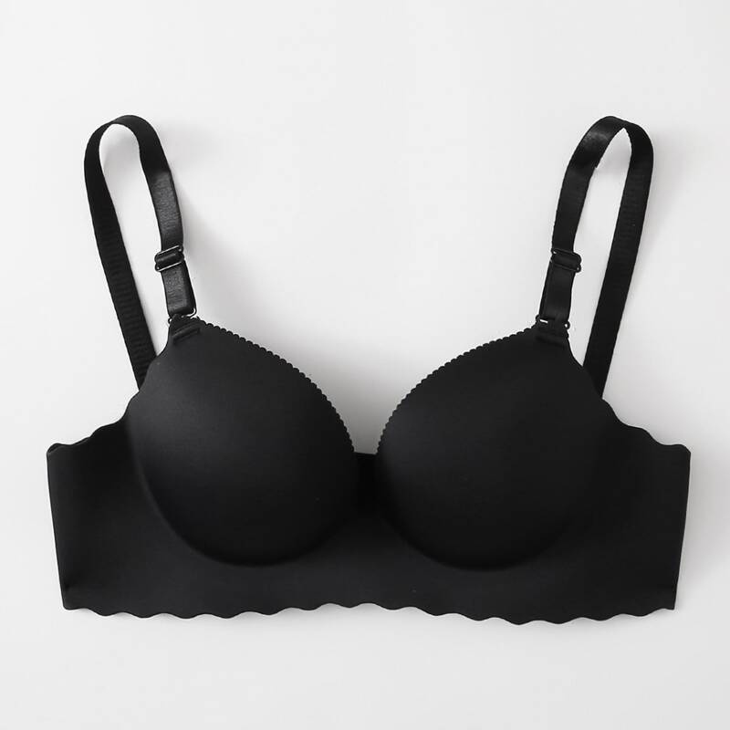 

Solid Simple Bra, Black