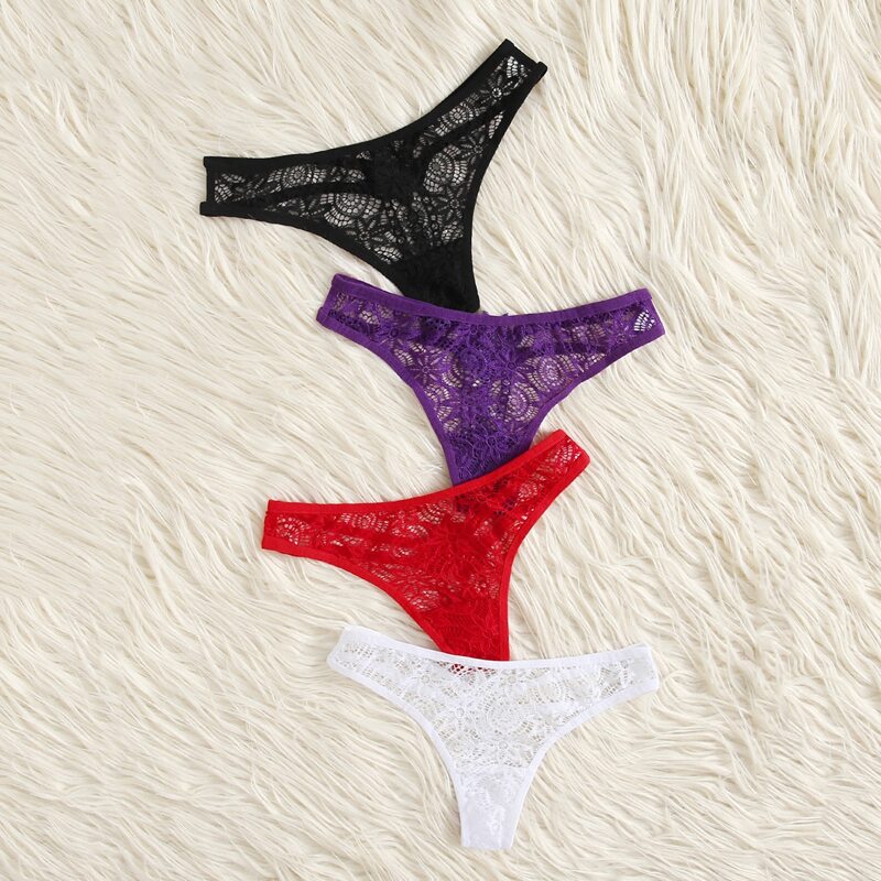 

4pack Lace Panty Set, Multicolor