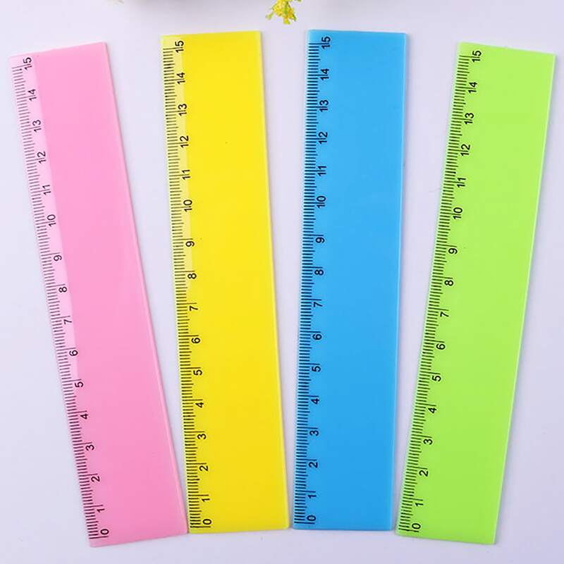 

2pcs Plain Random Ruler, Multicolor