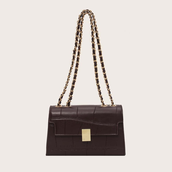 

Chain Strap Shoulder Bag, Coffee brown