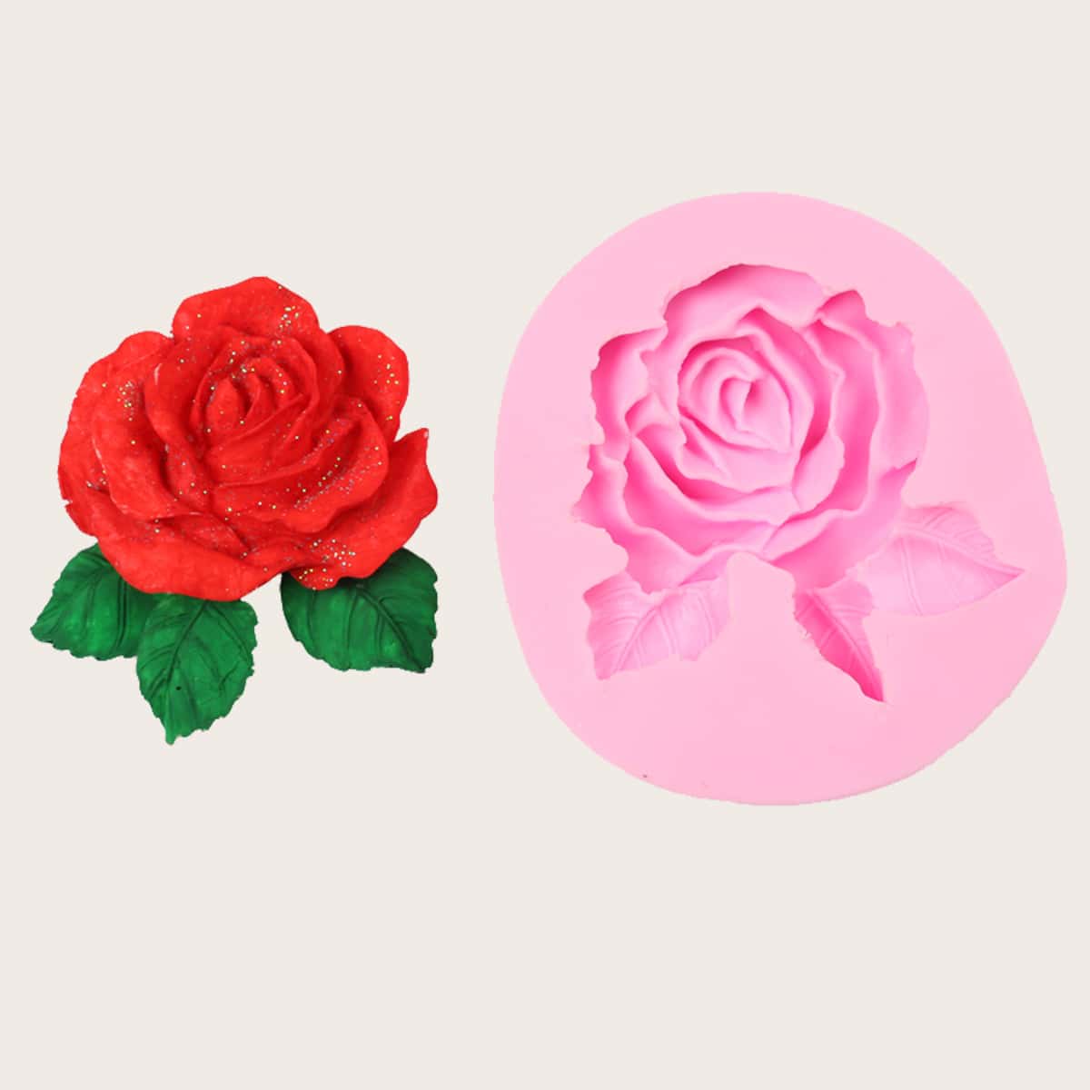 

1pc Rose Cake Mold, Pink