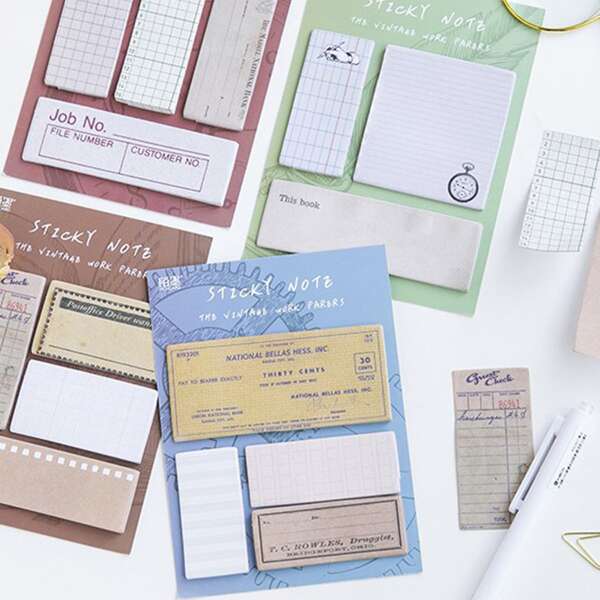 

1pack Mixed Pattern Random Sticky Note, Multicolor