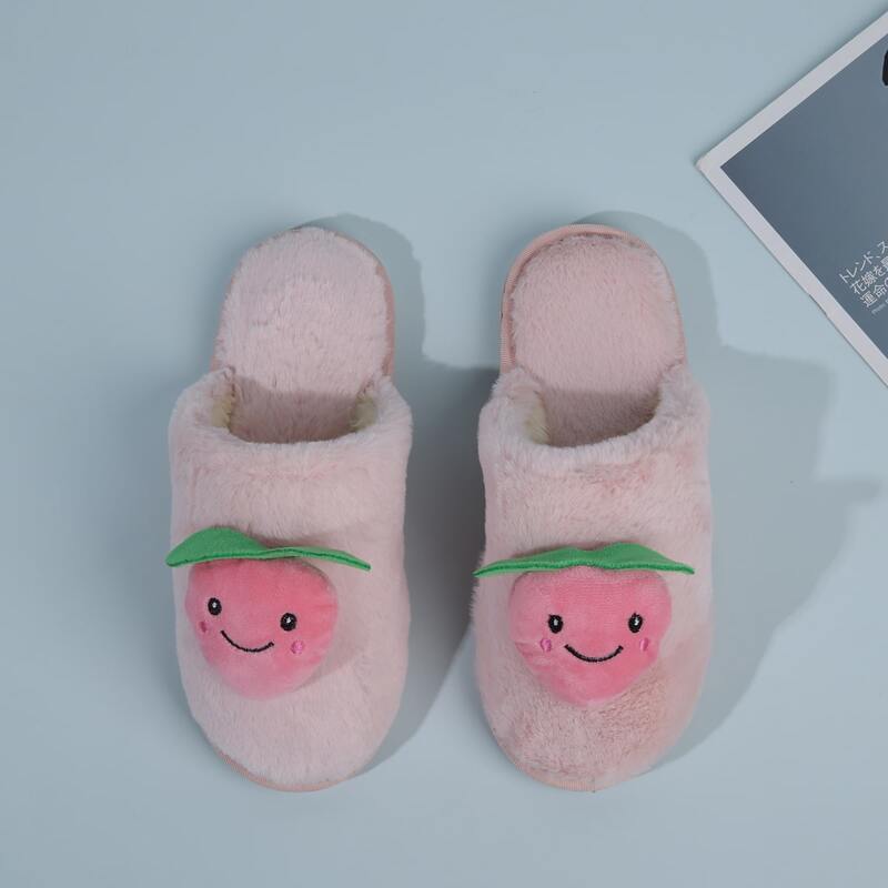 

Peach Decor Fluffy Slippers, Pink