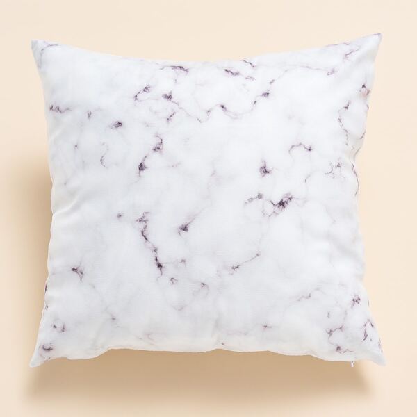 

Marble Pattern Cushion Cover Without Filler, White