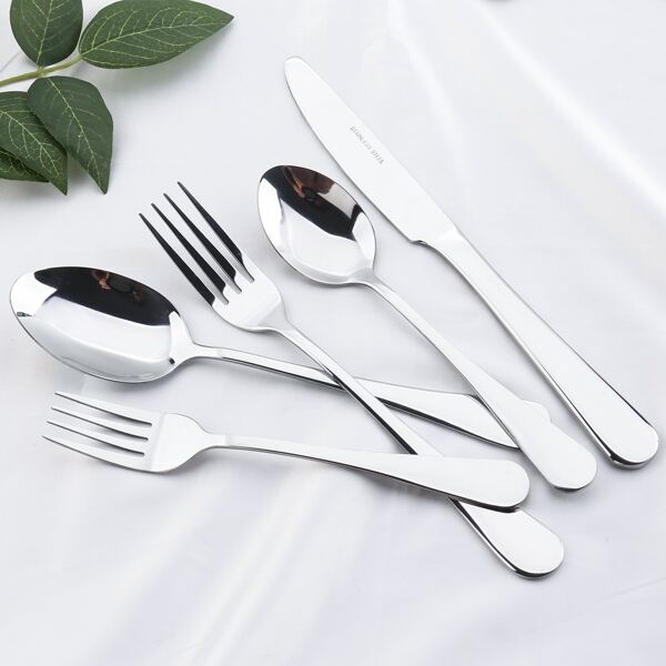 

5pcs Stainless Steel Cutlery Set, Silver