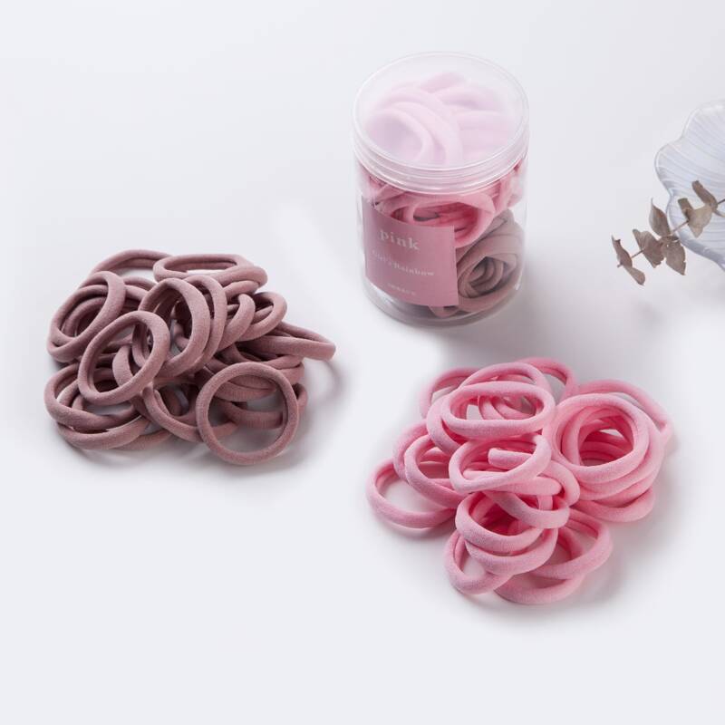 

50pcs Simple Hair Tie, Multicolor