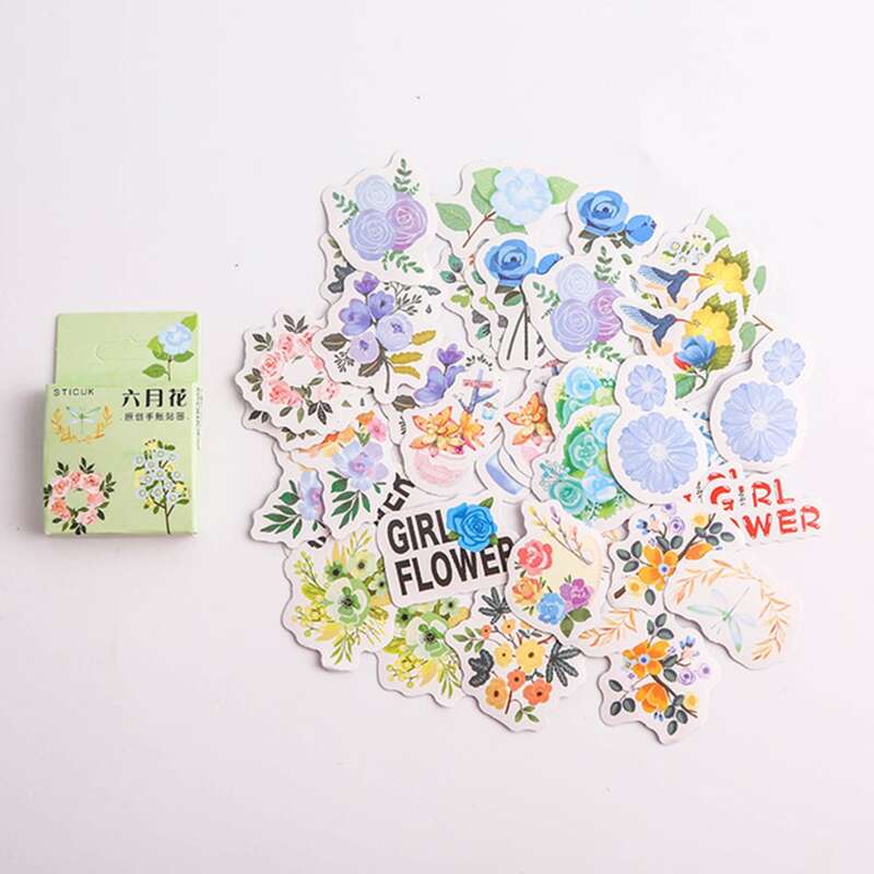 

40pcs Floral Pattern Sticker, Multicolor