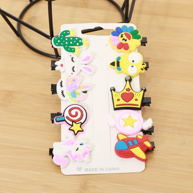 

10pcs Cartoon Hair Clip, Multicolor