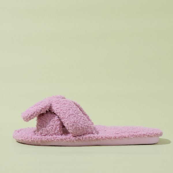 

Bow Decor Slippers, Pink