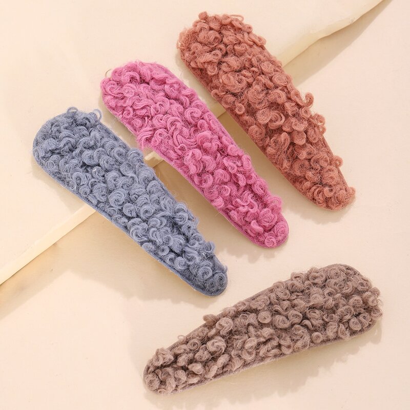 

4pcs Teddy Hair Clip, Multicolor