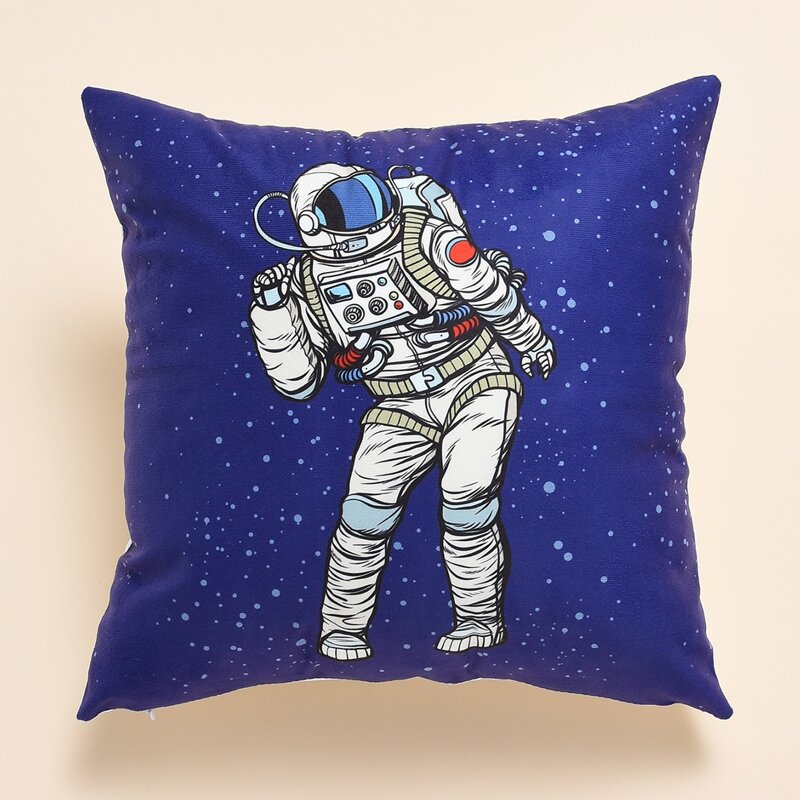 

Astronaut Print Cushion Cover Without Filler, Blue