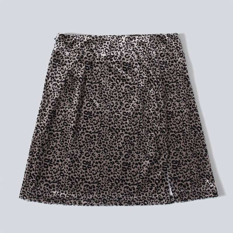 

Velvet Leopard Split Skirt, Multicolor