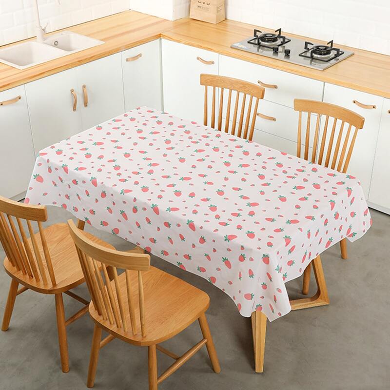 

Strawberry Print Waterproof Tablecloth, Pink