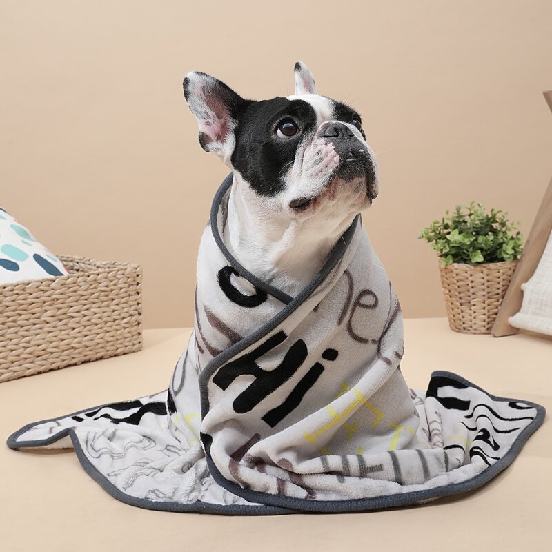 

Letter Graphic Dog Blanket, Multicolor