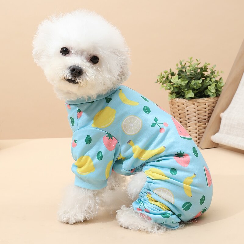 

Fruit Print Dog Pajama, Blue