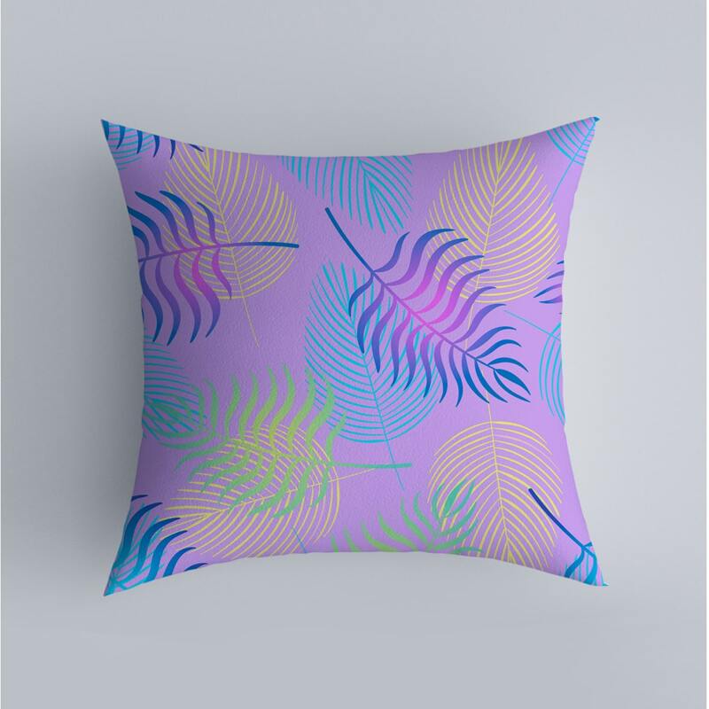 

Leaf Print Cushion Cover Without Filler, Multicolor