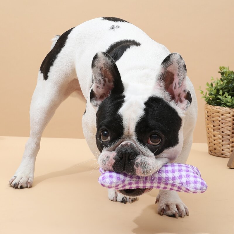 

Bone Shaped Dog Sound Toy, Purple