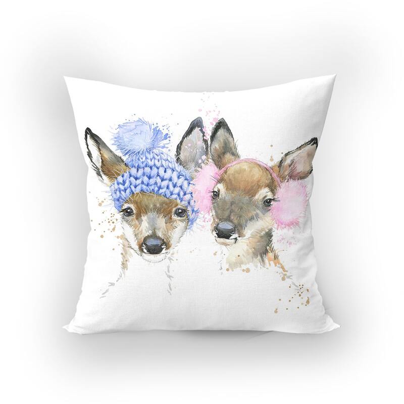 

Deer Print Cushion Cover Without Filler, Multicolor
