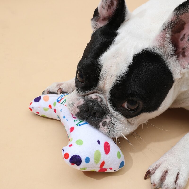 

Bone Shaped Dog Toy, White