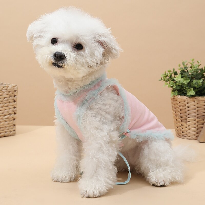 

Flower Decor Dog Pajama, Pink