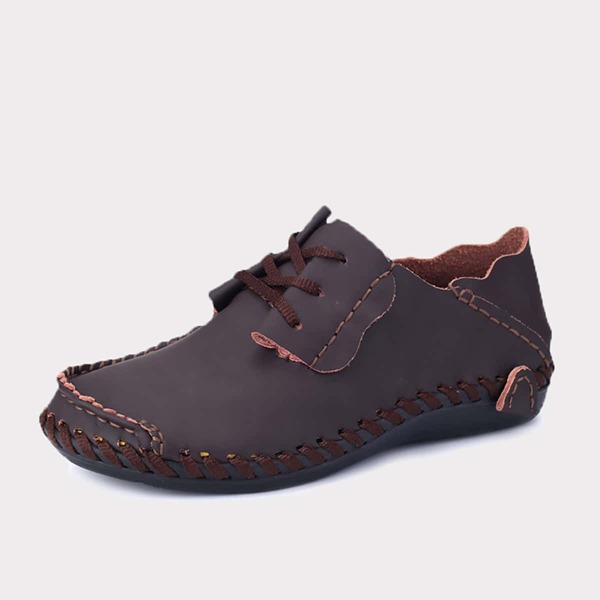 

Men Lace Up Decor Dress Shoes, Brown