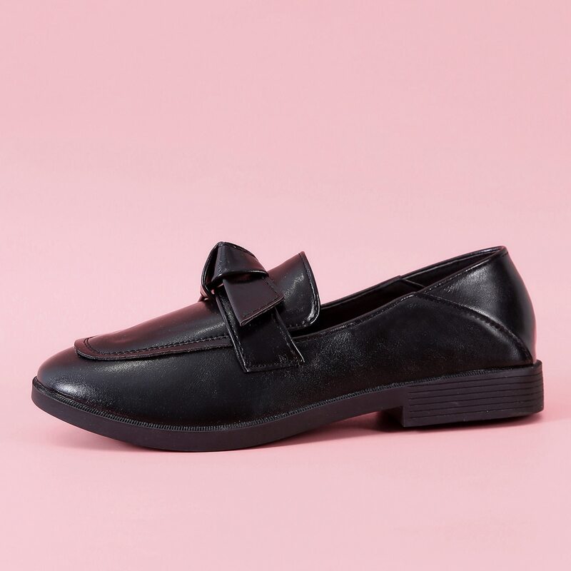 

Plain Flat Loafers, Black