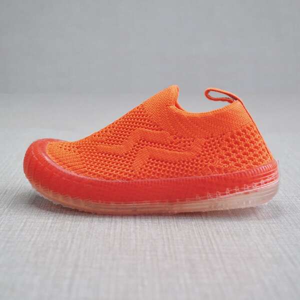 

Toddler Girls Low Top Knit Sneakers, Orange