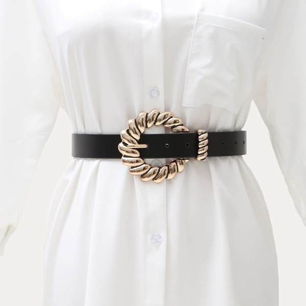 

PU Buckle Belt, Black
