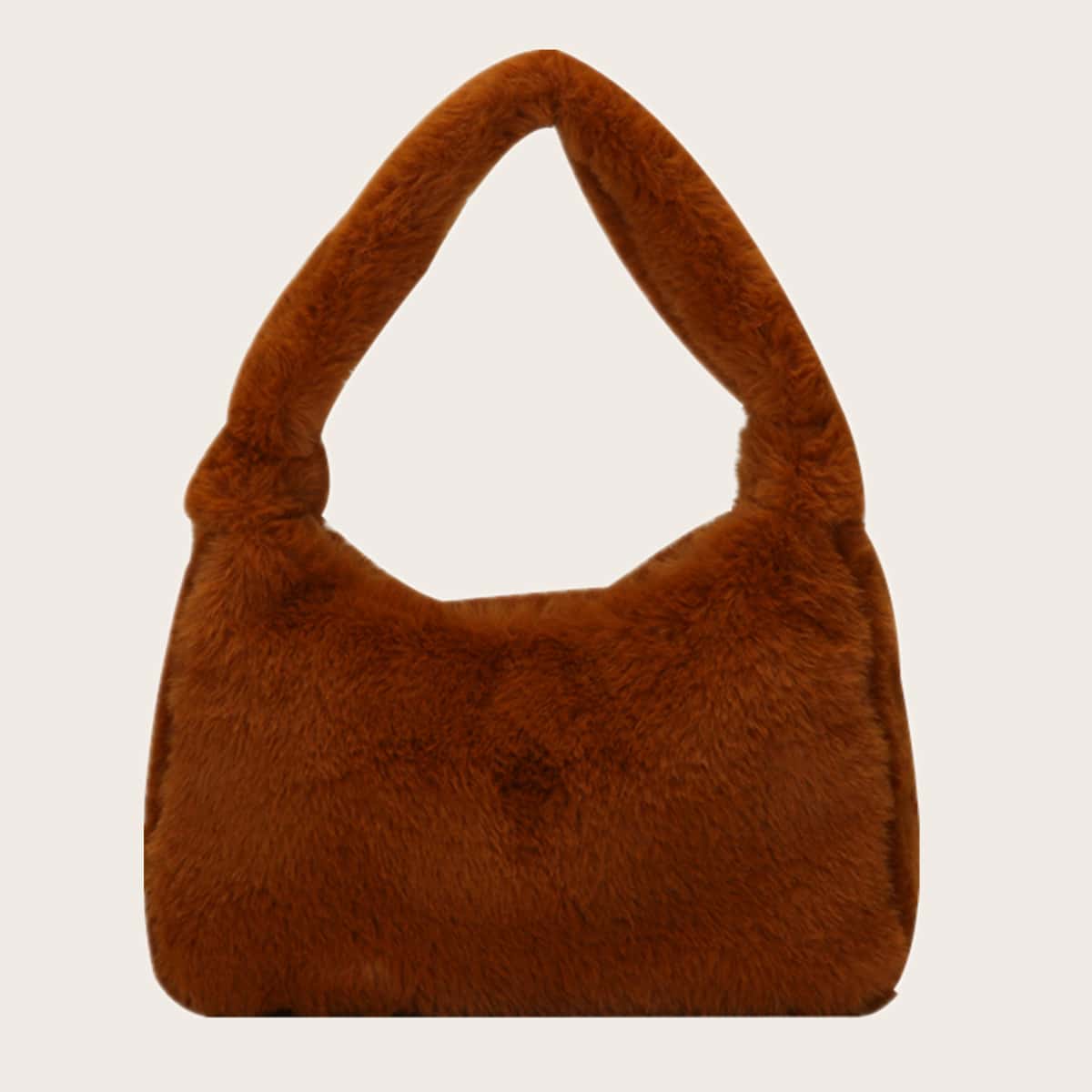 

Fluffy Baguette Bag, Brown
