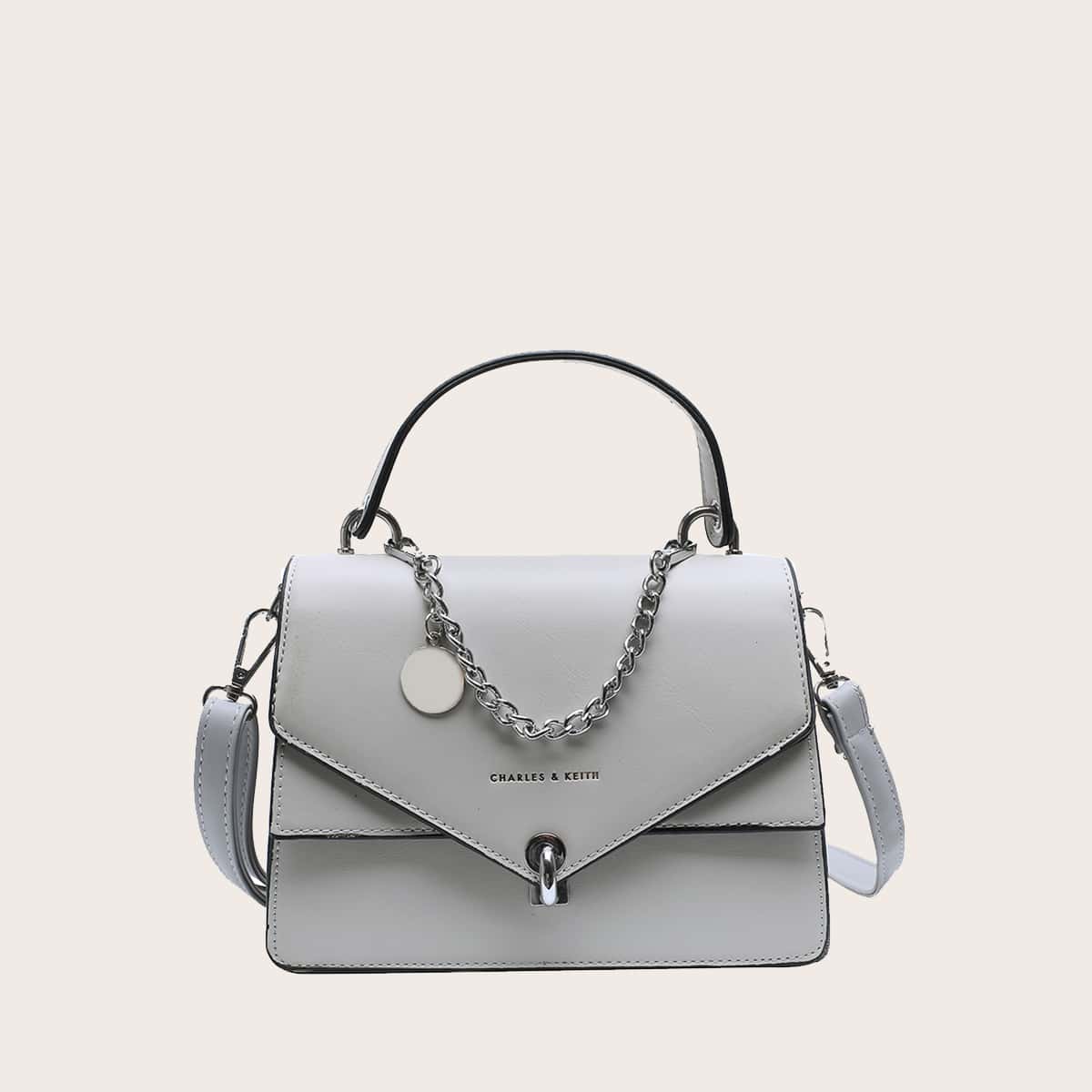 Image of Chain Detail Satchel Bag