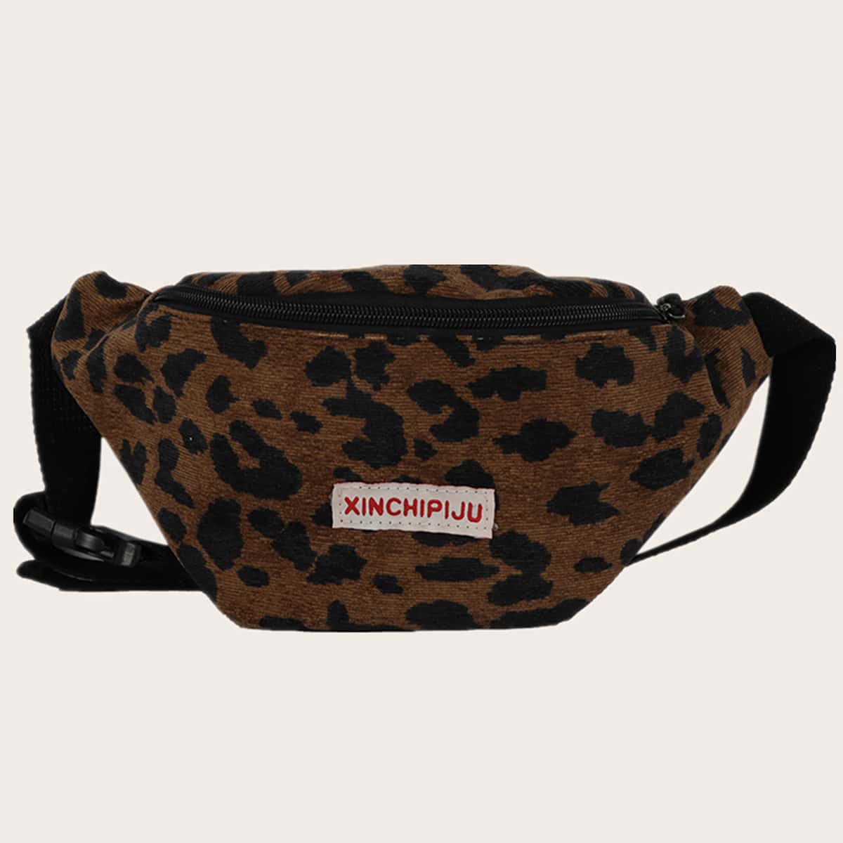 

Leopard Zip Front Fanny Pack, Brown