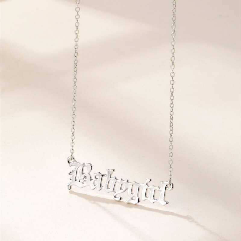 

Letter Chain Necklace, Silver