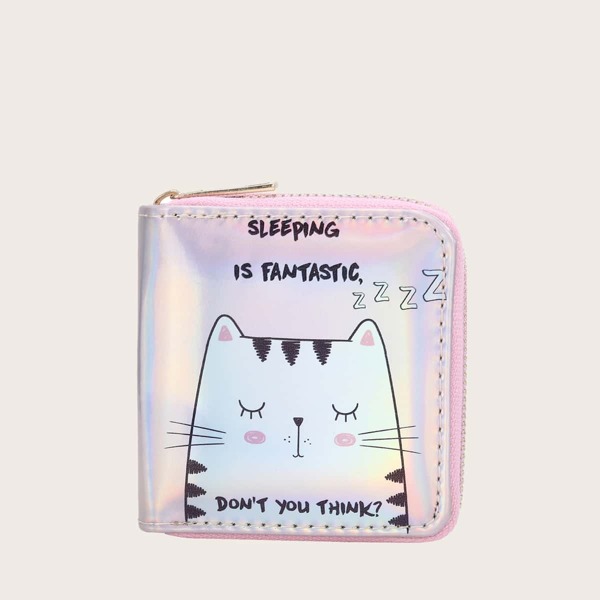 

Cartoon Graphic Small Purse, Pink