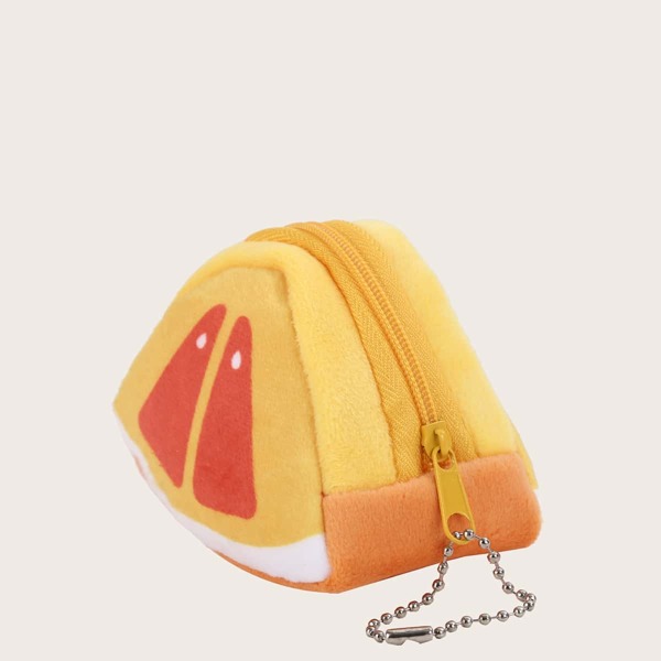 

Girls Fruit Shaped Fuzzy Wallet, Yellow