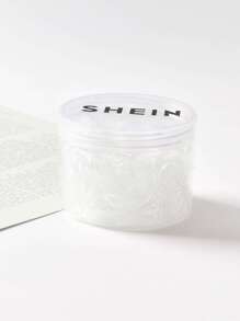 500pcs Disposable Elastic Hair Tie Casual Hair Ties Ponytail Holders Hair Elastics Hair Rubber Bands Scrunchies Hair Rope - Clear - View 2