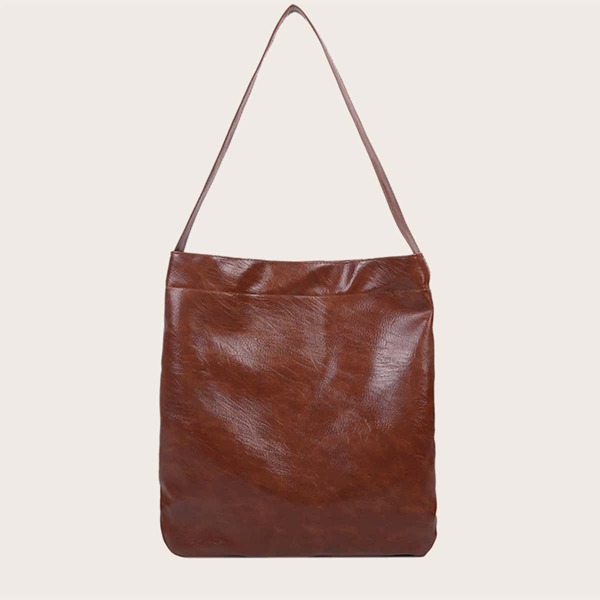 

Large Capacity Shoulder Bag, Brown