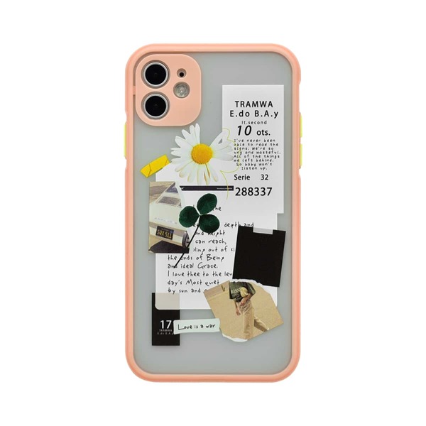 

Daisy Pattern Contrast Frame iPhone Case, Multicolor