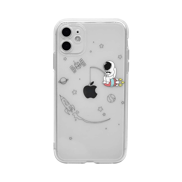 

Cartoon Astronaut Clear iPhone Case