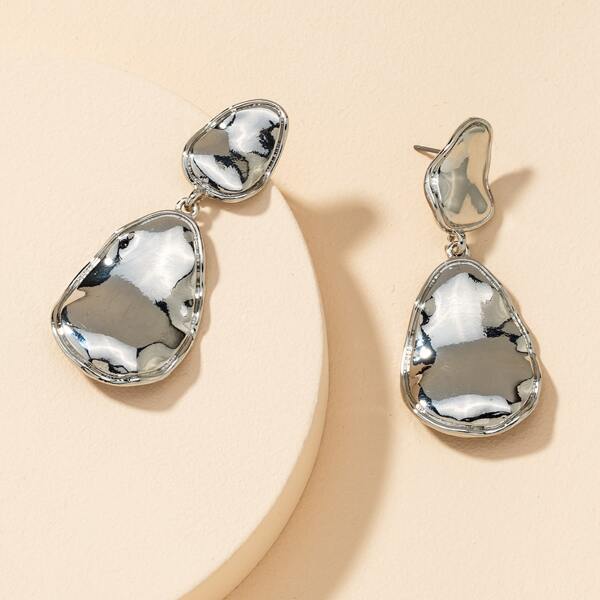 

Water Drop Earrings, Silver
