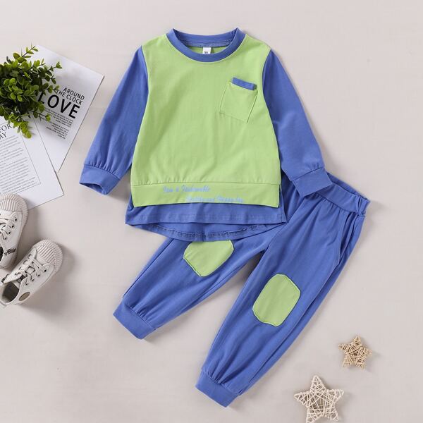 

Toddler Boys 2 In 1 Color-block Sweatshirt & Sweatpants, Multicolor