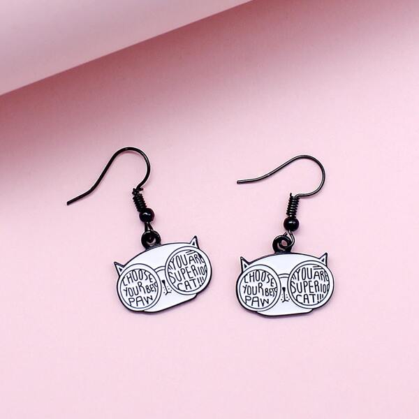 

Cartoon Charm Drop Earrings, Multicolor