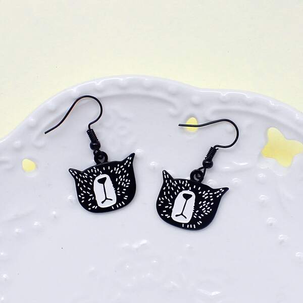 

Cartoon Charm Drop Earrings, Multicolor