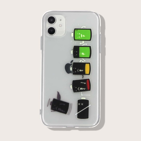 

Battery Print Clear iPhone Case