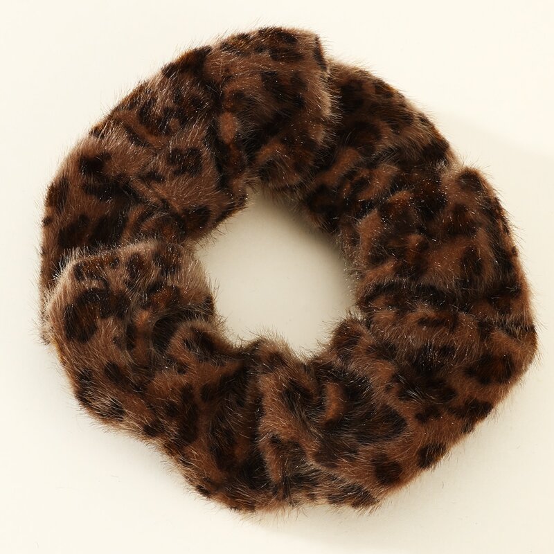 

Leopard Fluffy Scrunchie, Multicolor