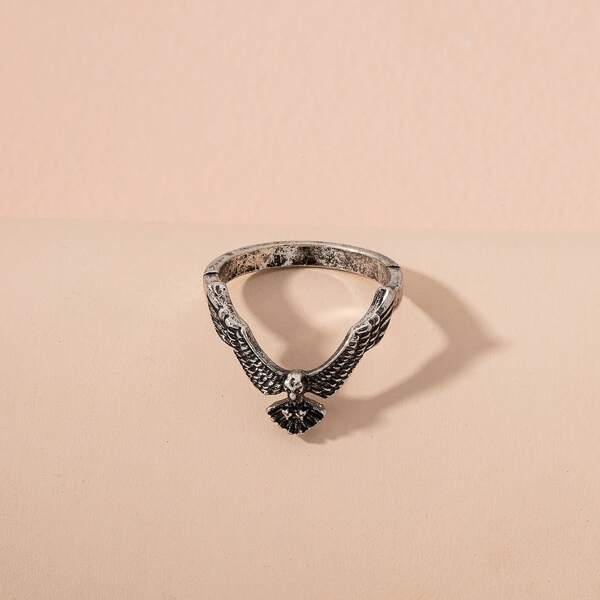 

Bird Decor Ring, Antique silver