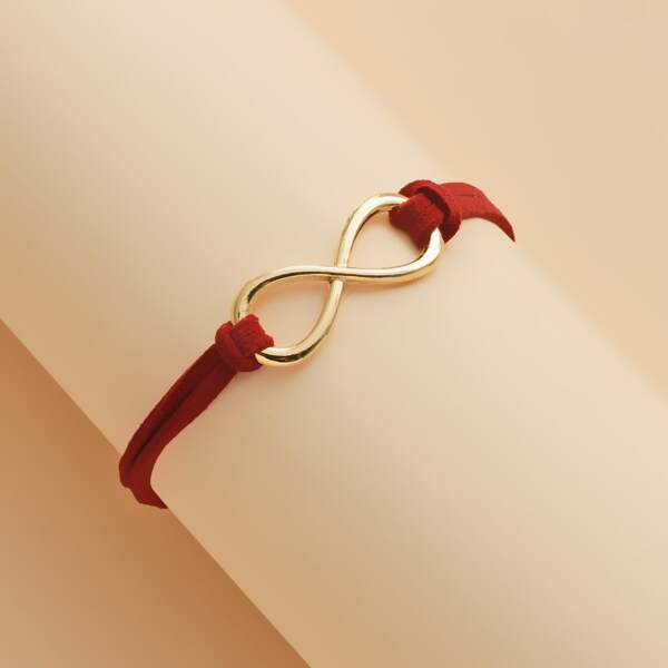 

Infinity Decor Bracelet, Burgundy